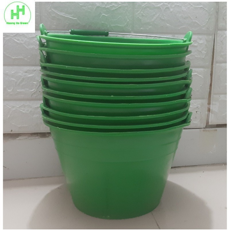 10 Xô Nhựa Đựng Nước, Tưới Cây, Xách Hồ, Xách Vữa, Đựng Đồ, Có Quai Xách, Kích Thước 28x18Cm
