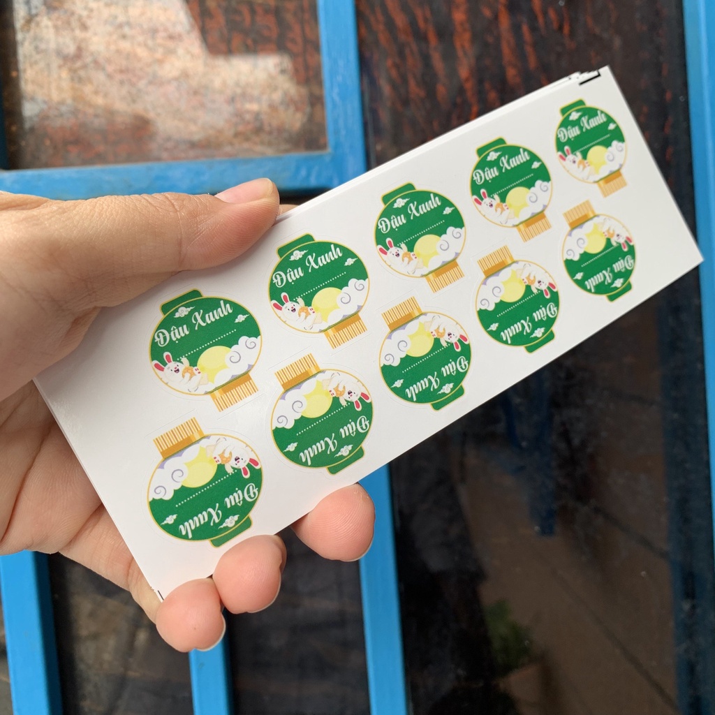 20 Tem Dán Trung Thu 2023 - Lồng đèn thỏ