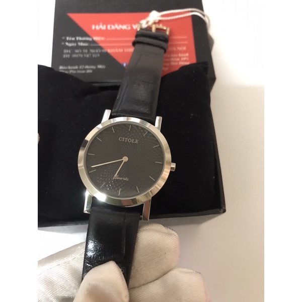 Đồng hồ nam nữ citole  dây da ct5090td chính hãng