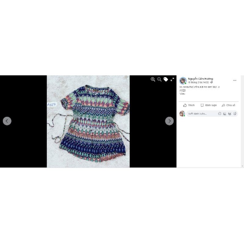 Áo sơmi thổ cẩm rút Eo size M/L. A127