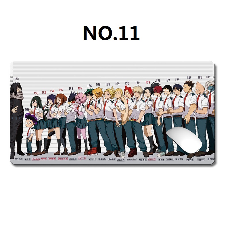 Miếng Lót Chuột Và Bàn Phím Chống Trượt Hình Nhân Vật Phim Học Viện Anh Hùng 30x60cm