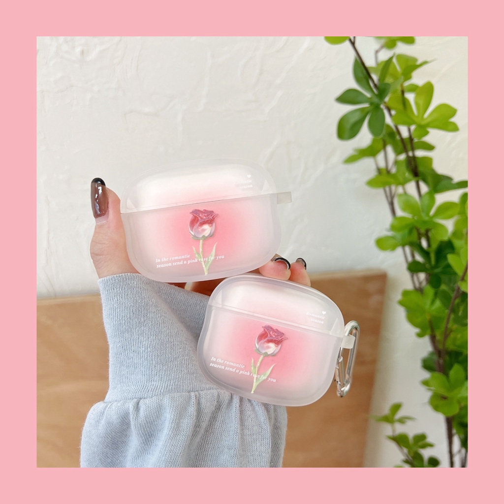 Vỏ Bảo Vệ Hộp Sạc Tai Nghe Bluetooth airpods 1/2 pro Bằng tpu Mềm Họa Tiết Hoa Lấp Lánh Dễ Thương