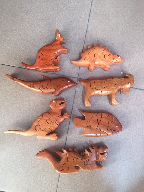 12 con giáp bằng gỗ lắp ghép