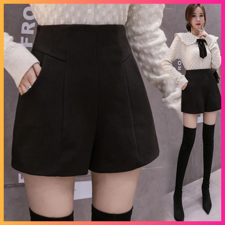 Quần Shorts Nữ cạp cao xinh xắn, Quần đùi nữ đứng form tôn dáng - MOONMY