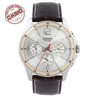 Hot đồng hồ nam dây da casio chính hãng anh khuê mtp-1374l-7avdf chống nước tuyệt đối