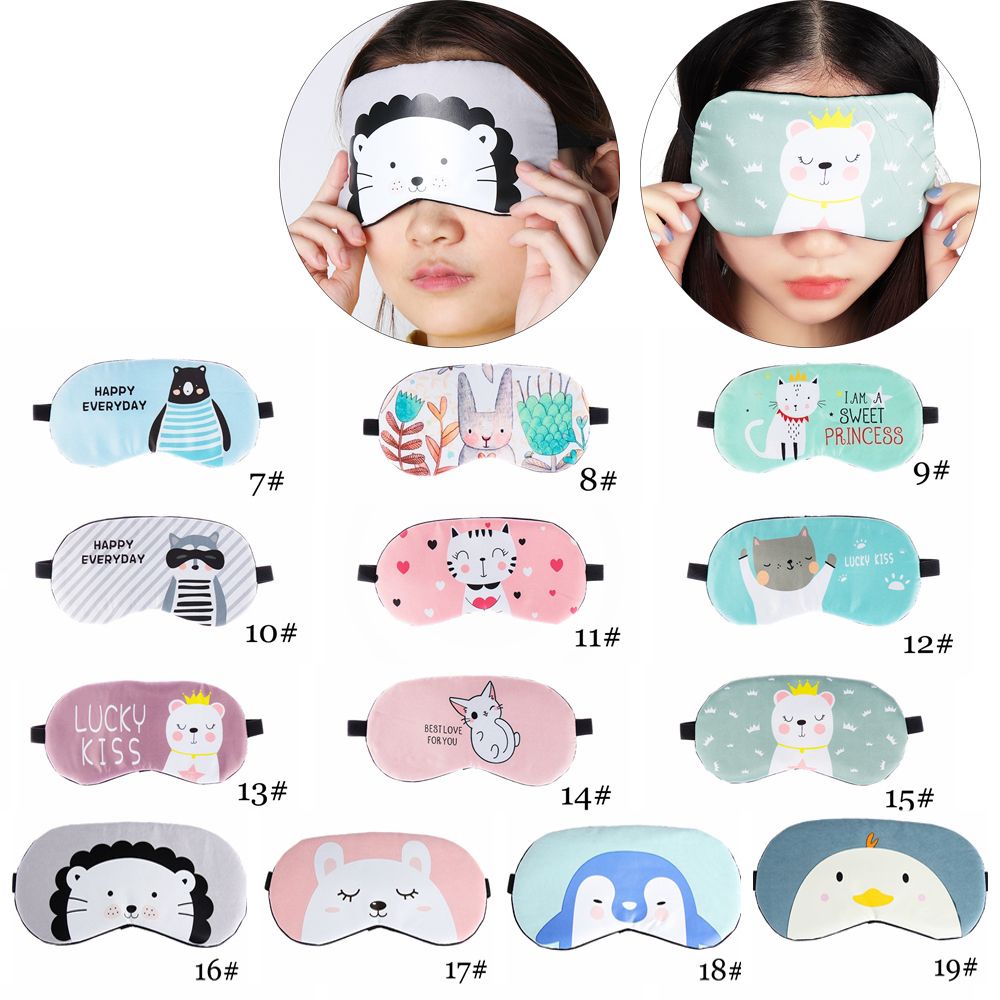 [Hàng mới về] Bịt mắt ngủ mềm mại họa tiết hoạt hình dễ thương