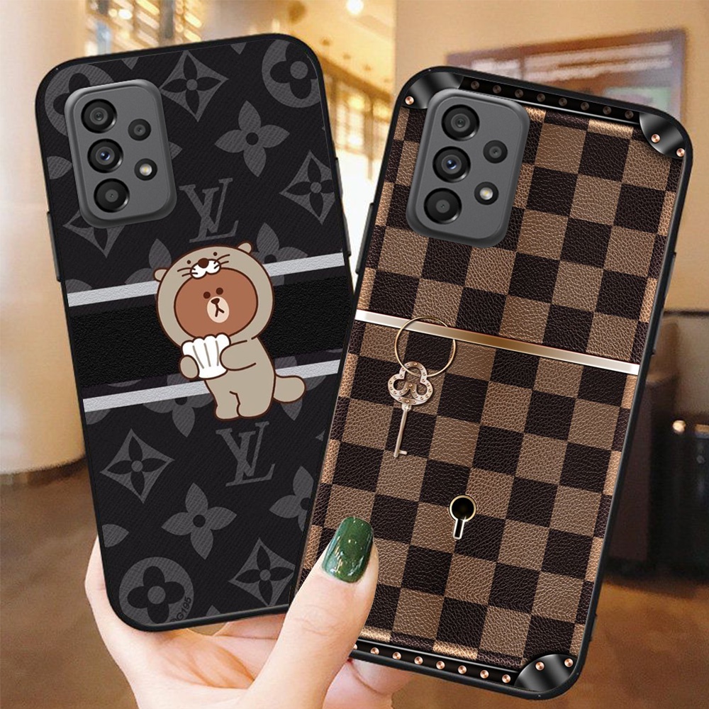 Ốp lưng Samsung a33 5G / ss a53 5G / ss a73 5G / ss a13 4G / ss a23 4G thương hiệu LV louis vuit ton in vân da
