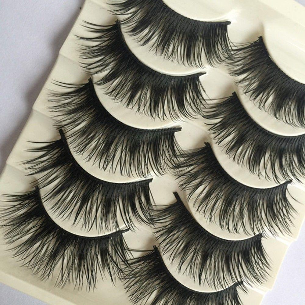 CACTU Set 5 Cặp Lông Mi Giả Dài Và Dày Trang Điểm Làm Đẹp