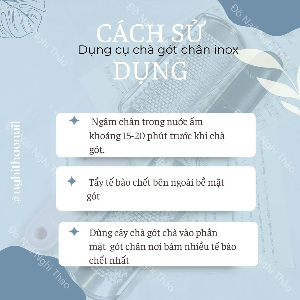 Dụng cụ chà gót chân inox