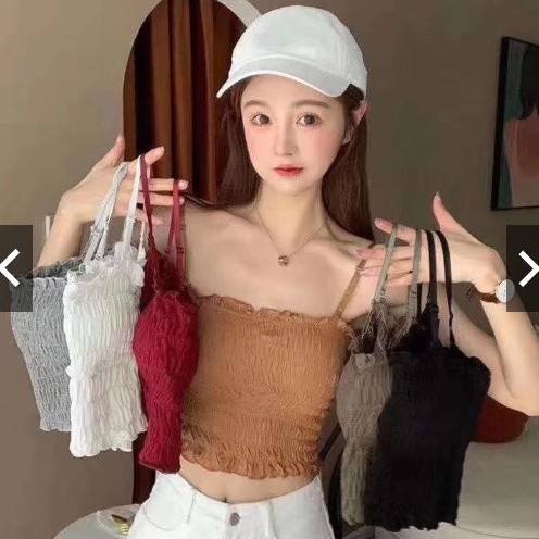 Áo 2 dây gân tăm nhún chun ngực cực xinh cho mùa hè năng động C6854 | BigBuy360 - bigbuy360.vn