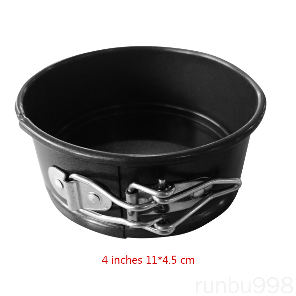 Khuôn nướng bánh hình tròn bằng thép carbon chống dính 4 inch có thể tháo gỡ nhanh chóng tiện dụng