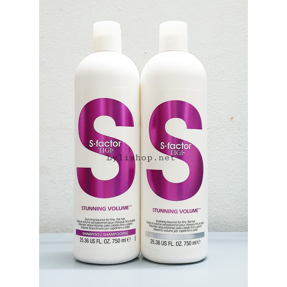 Cặp Gội Xả Tigi Trắng S-factor Cao Cấp (750ml/chai) từ Mỹ