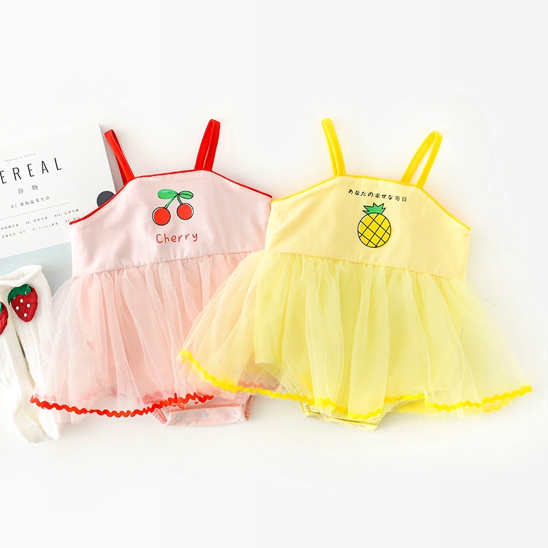 Summer New Baby Girls Sweet Style Tutu Sling Romper