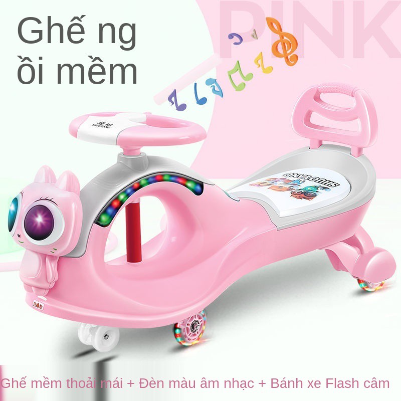 ♘﹍Xe Xoắn Trẻ Em, Cho Bé, Bé 1-3 Tuổi, Xoay Đòn Chống Lăn, Ngồi, Đẩy Tay, Lật <