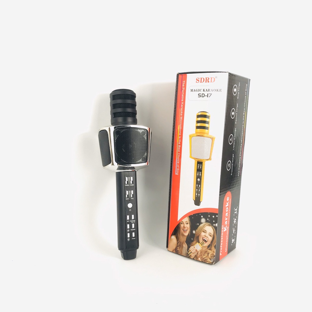 Micro karaoke bluetooth SDRD SD17 chính hãng hát cực nhẹ (Màu Random) Phụ kiện 1986
