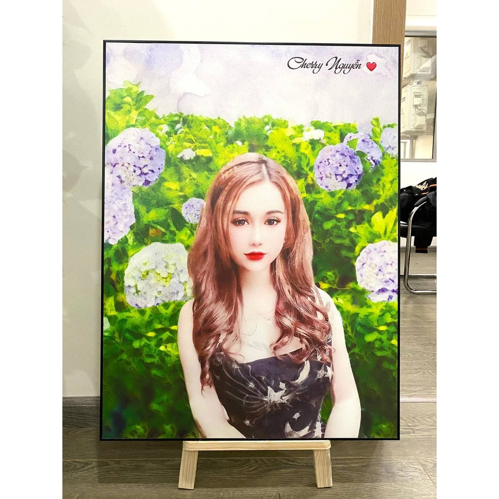 Tranh chân dung màu nước vẽ theo yêu cầu kích thước 20x30, 60x80- trước khi giao cho khách | BigBuy360 - bigbuy360.vn