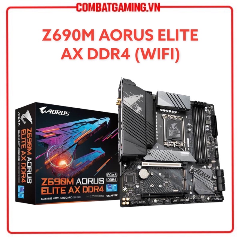 Bo Mạch Chủ Gigabyte Z690M Aorus Elite AX DDR4 Hàng Chính Hãng NPP Viễn Sơn HCM