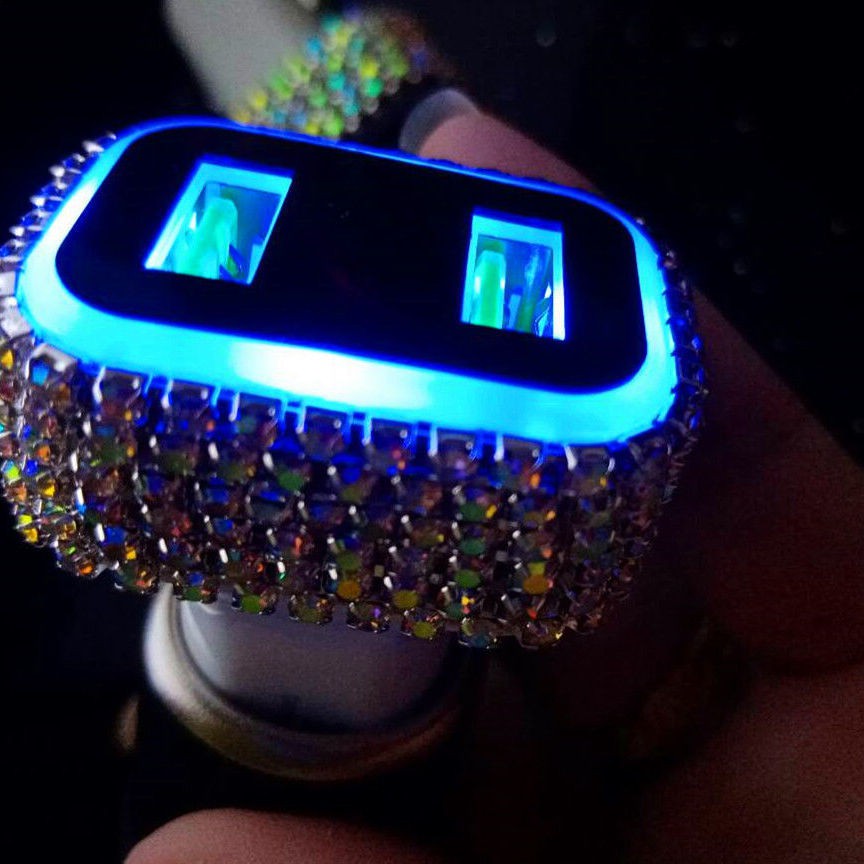 Bộ Sạc Nhanh Đa Năng Có Đèn led Cổng USB Cho Xe Hơi