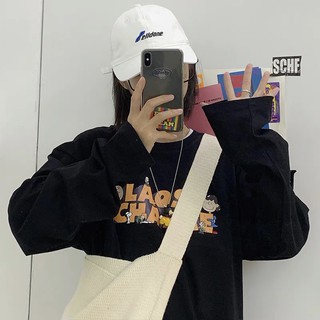  Áo thun tay dài form rộng LAOST NEKO.SG Áo thun Streetwear Ulzzang SWT03 