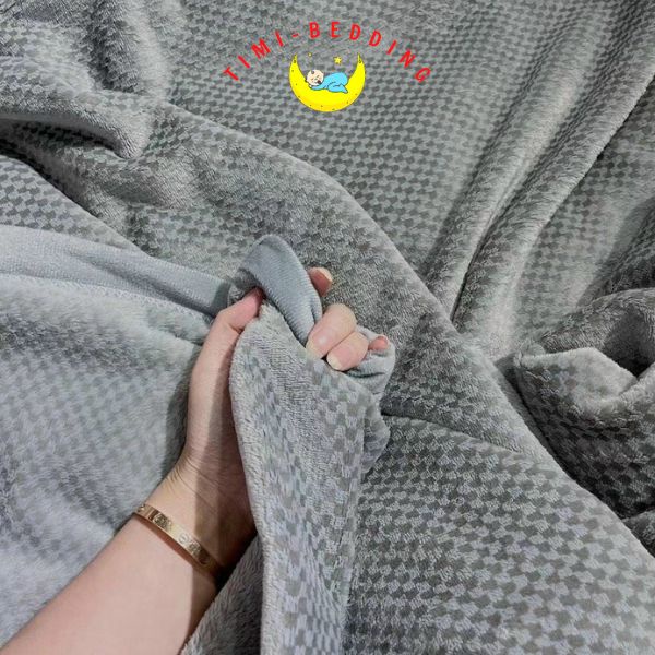 Chăn lông thỏ ultimate đại hàn cao cấm mềm mại kích thước 200 x 230 cm, nặng 1,8kg - Timibedding