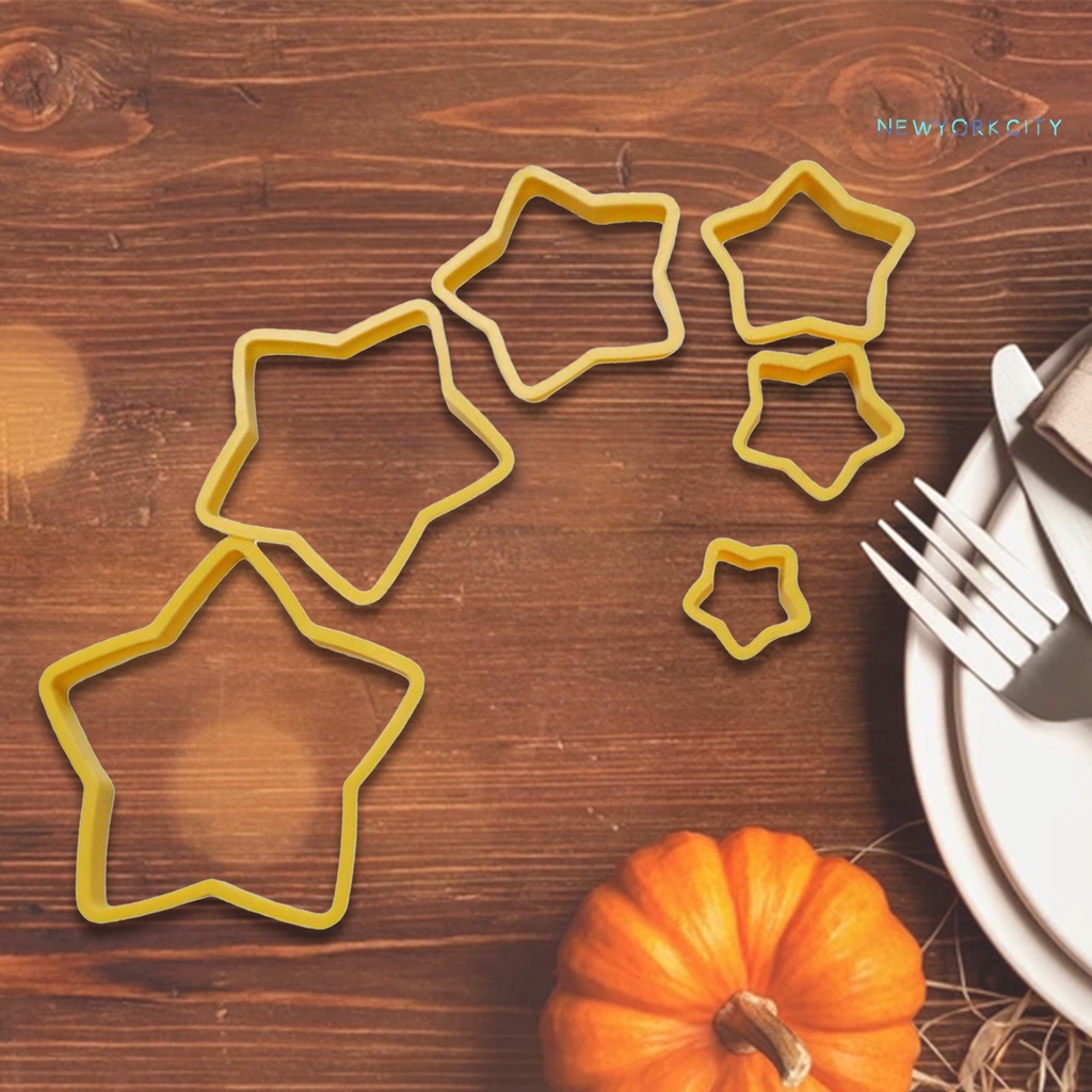 1 Bộ Khuôn Cắt Bánh Quy Bằng Nhựa Hình Ngôi Sao Dễ Thương