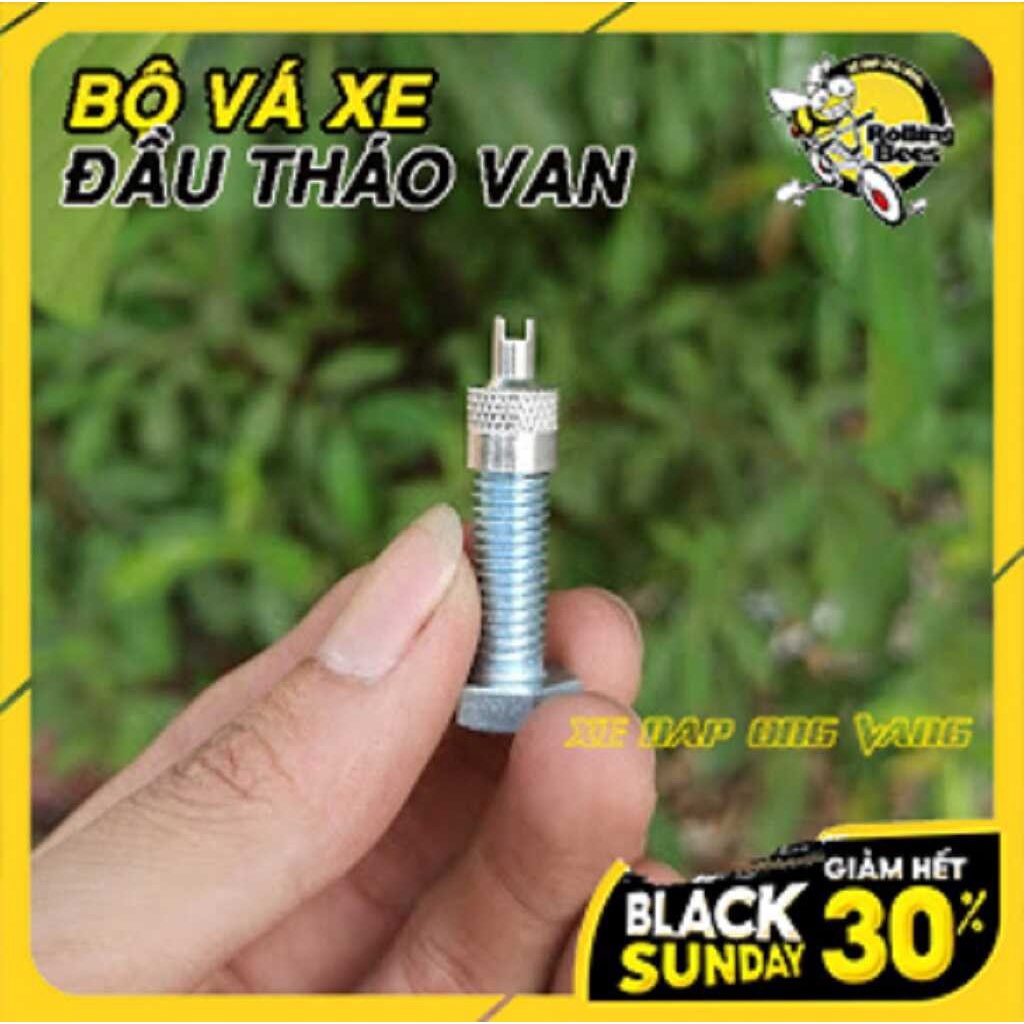 Bộ Vá Xe Máy Kèm Bơm Tay Mini siêu nhỏ Tiện dụng Mang Theo Xe