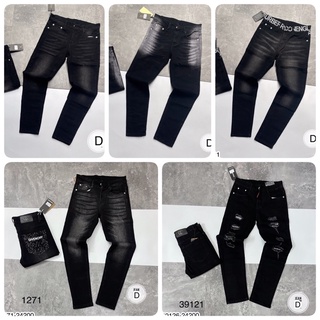 Quần Jean nam dáng dài ống côn hàn quốc - Quần bò gvc , quần bò đính đinh nổi bật- quần bò đen lv cho nam