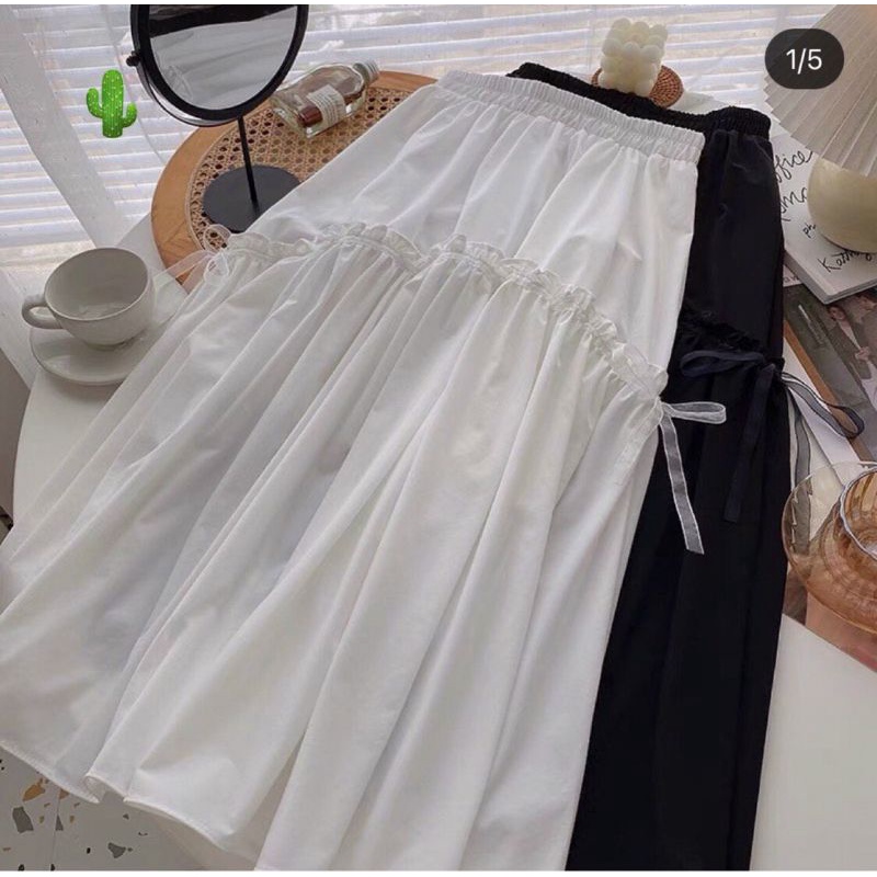 CHÂN VÁY NỮ DÀI CÔNG SỞ KIỂU NƠ MỀM MẠI CÓ ĐIỂM NHẤN #PC03040