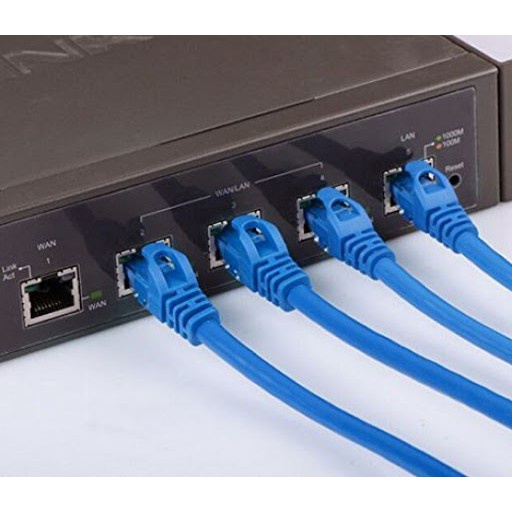 Cáp mạng bấm sẵn 2 đầu đúc UTP LXF 15m, 20m 30m , 40m màu xanh tốc độ 10/100