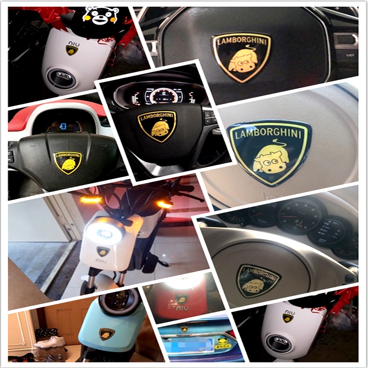 Lamborghini Nhãn Dán Nhựa Nhỏ Giọt Hình logo lamborghini Vui Nhộn Sáng Tạo