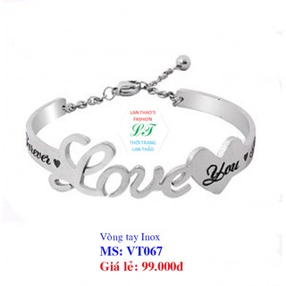 Vòng tay Inox nữ chữ LOVE lãng mạn