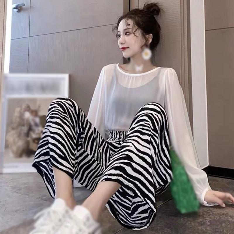 quần ống rộng In Họa Tiết Ngựa Vằn Cá Tính Cho Nữ | BigBuy360 - bigbuy360.vn