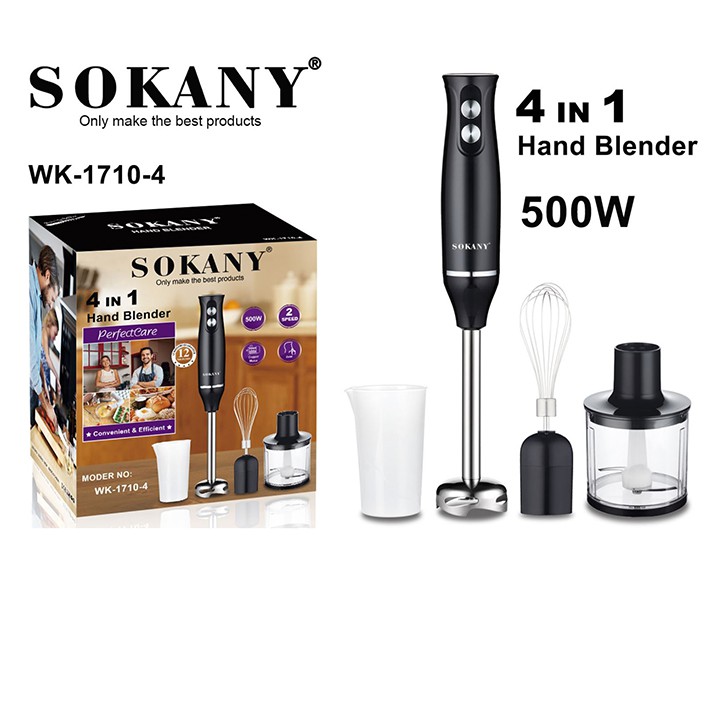 Máy xay cầm tay chế biến đồ ăn dặm chính hãng SOKANY SK1710️ 4 IN 1