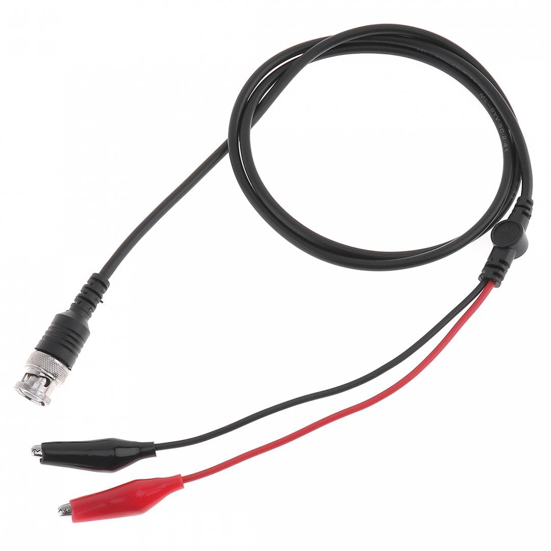 2pcs/lot BNC Q9 Male Plug To 35mm Dual Alligator Clip Oscilloscope Test Probe Lead  Cable Oscilloscope Measurement Accessory