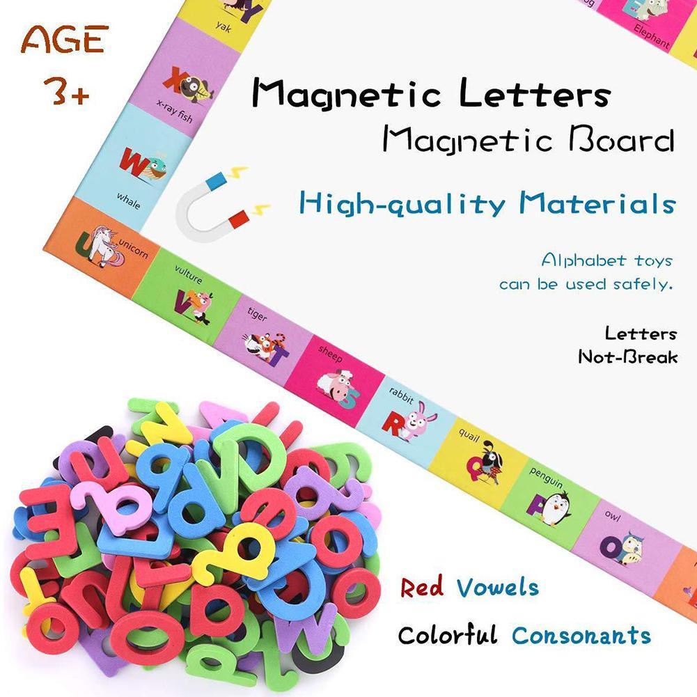 Set đồ chơi bảng nam châm hai mặt các chữ cái và phụ kiện dành cho trẻ em C0C9