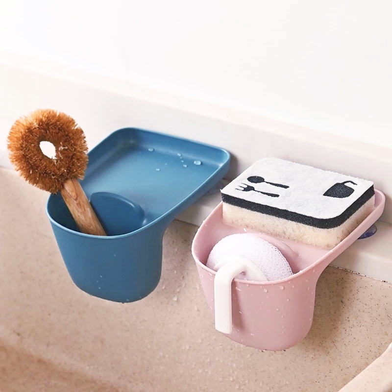 Giá Đỡ Xà Phòng/Mút Rửa Chén Gắn Vòi Nước Bồn Rửa Nhà Bếp/Phòng Tắm