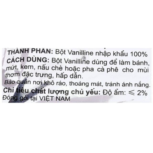 BỘT THƠM VANI NGUYÊN CHẤT HIỆU CON BƯỚM 🦋