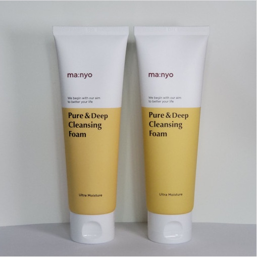 Set 2 tuýp sữa rửa mặt làm sạch sâu Manyo Factory Pure and Deep Cleansing Foam 120ml x 2