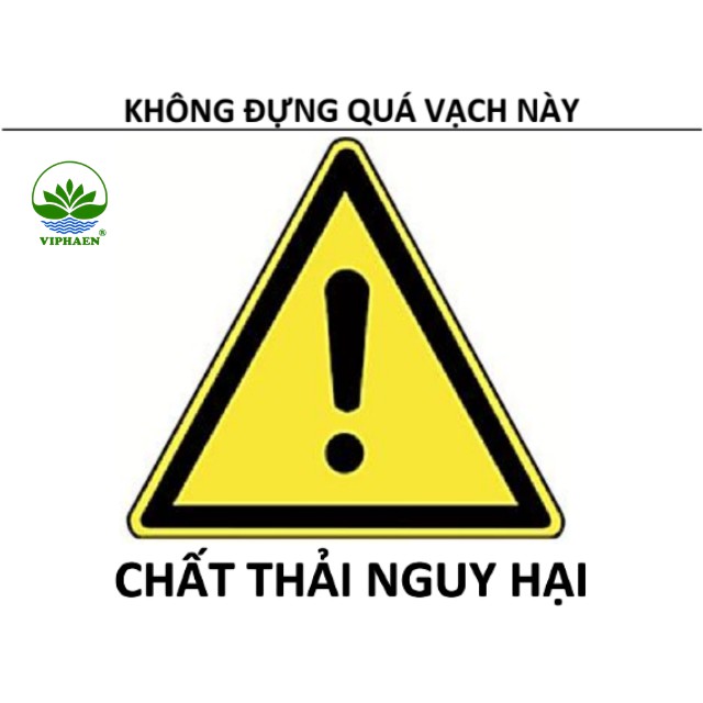 Nhãn phân loại rác theo quy định, biểu tượng cảnh báo, logo phân loại chất thải