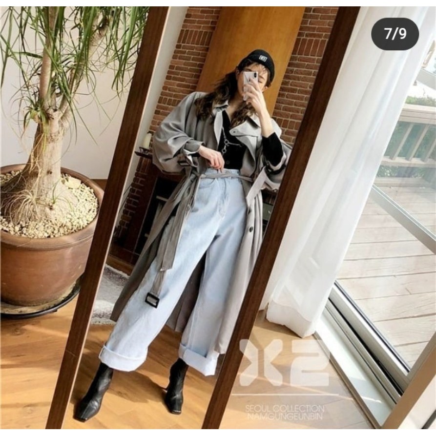 [ FREESHIP ] QUẦN JEAN ỐNG RỘNG NỮ LƯNG CAO MÀU XANH NHẠT HIP HOP, DẠO PHỐ, THỜI TRANG NGẦU NITIQC