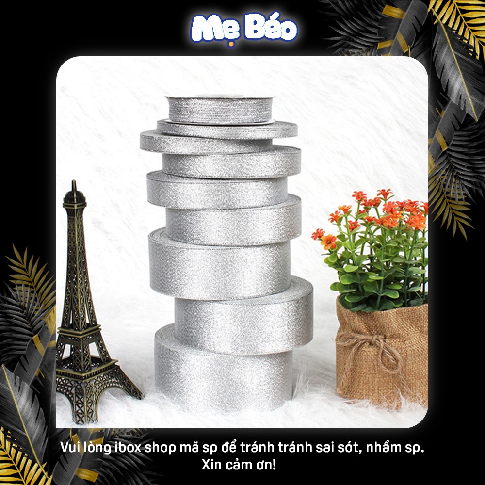 [Mã FAMAYFA giảm 10K đơn 50K] Ruy băng kim tuyến - Ruy băng nhũ 7mm, 10m, 15mm, 20mm (Vàng - Bạc) - Cuộn 25 Yards/Cuộn | BigBuy360 - bigbuy360.vn