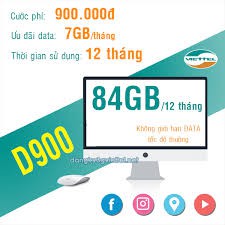 Xài 1 Năm Sim Dcom 4g Viettel D900 Trọn Gói 7gbtháng Miễm Phí 1