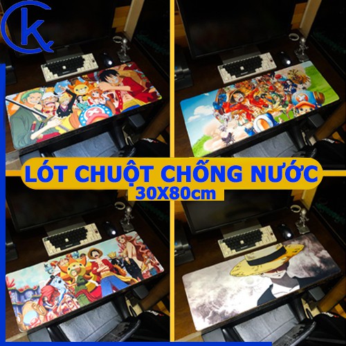 Lót Chuột Cỡ Lớn Chống Nước EZPC- Miếng lót chuột hình Anime/Manga One piece - Đảo Hải Tặc