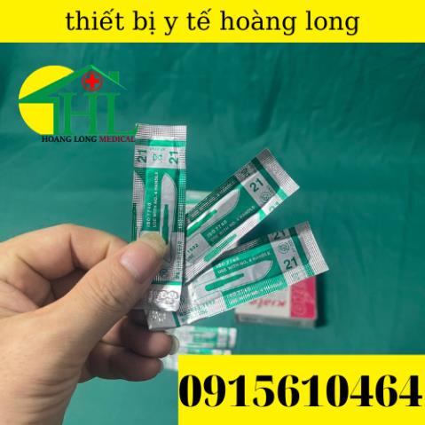 Lưỡi dao mổ kiato số 21 dùng cho cán dao số 4 hộp 100 cái