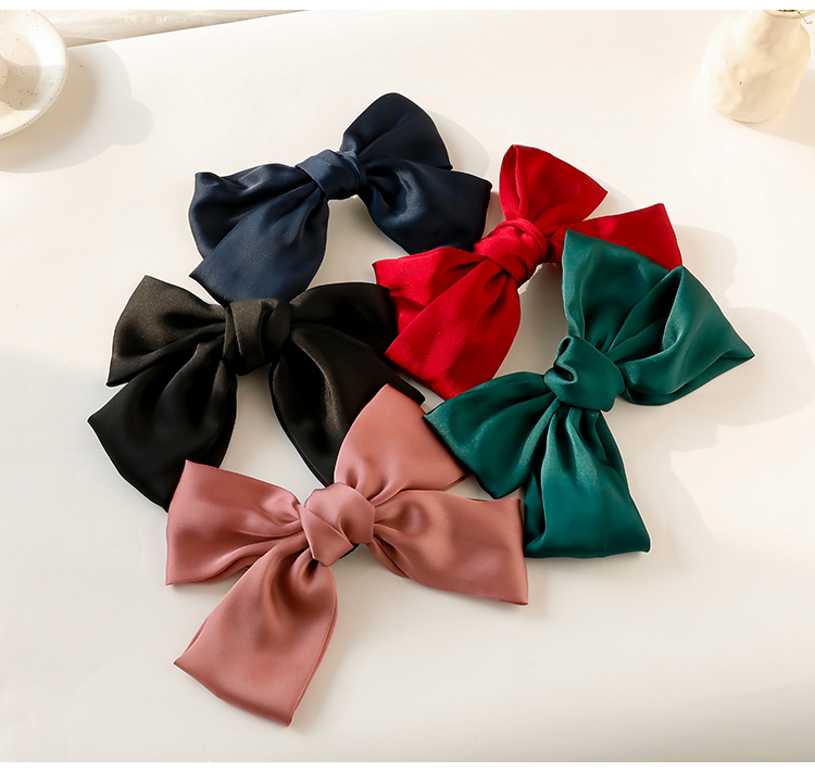 Kẹp tóc phối nơ lớn ngọt ngào dễ thương dành cho nữ