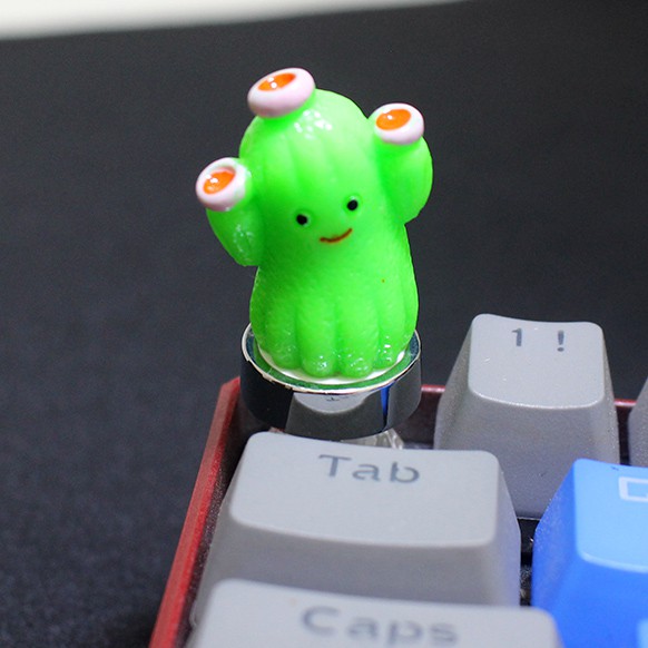 Keycap Lẻ cây xương rồng nghiêng cute ( keycap resin độc lạ )( Keycap Artisan )