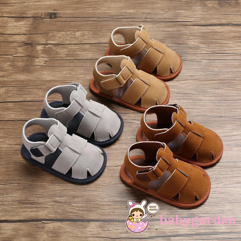 Giày sandals bằng da mềm cho bé 0 - 18 tháng tuổi