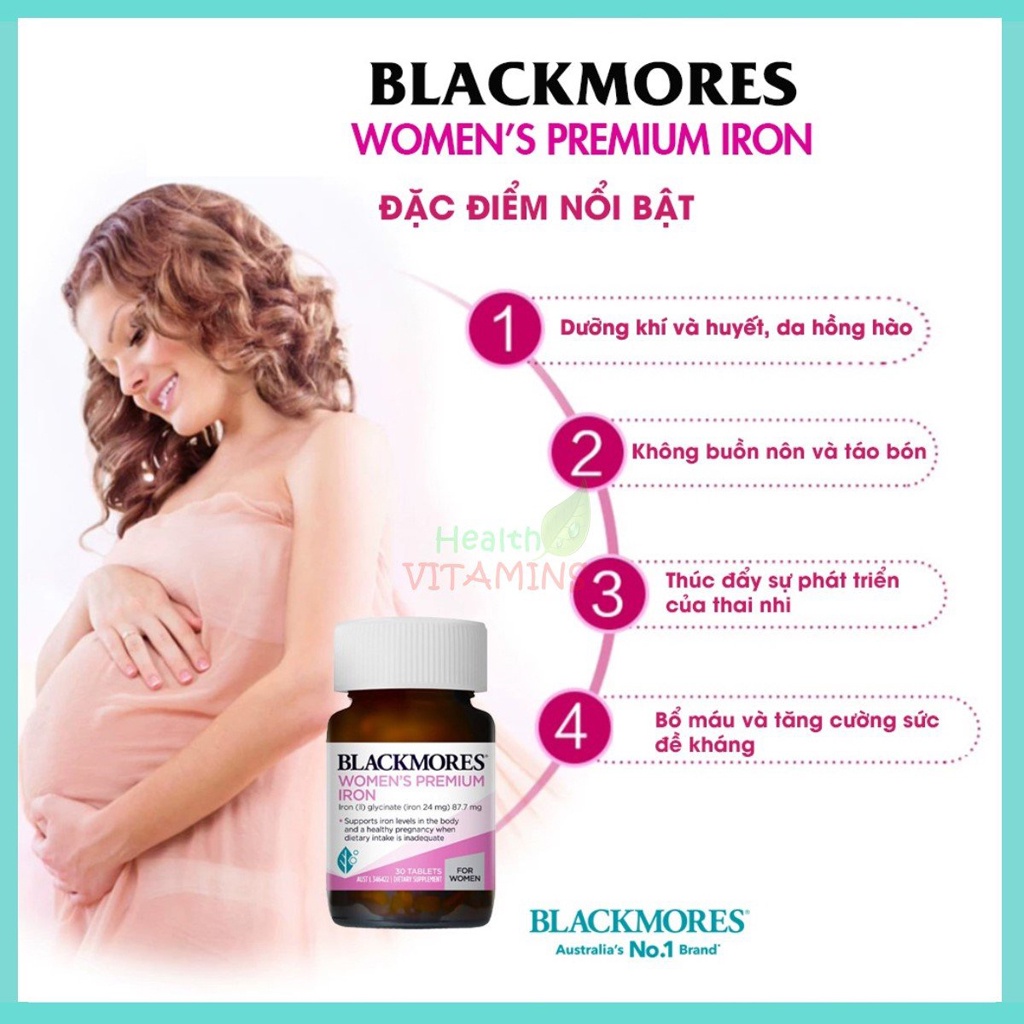 Viên Sắt Cho Bà Bầu Blackmores Pregnancy Iron, 30 viên