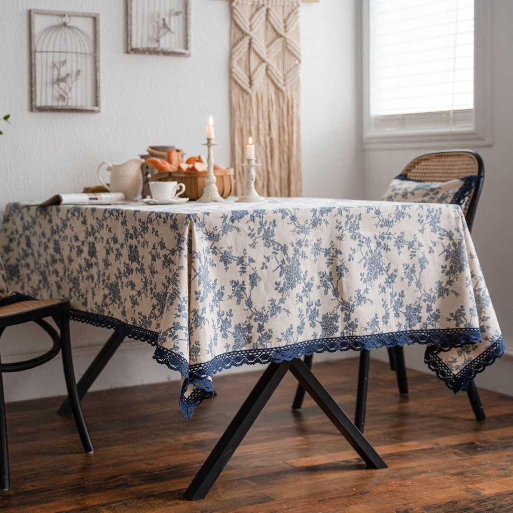 Khăn Trải Bàn Dài Bằng Cotton Lanh In Họa Tiết Hoa Mận Màu Xanh Navy Phong Cách Bắc Âu Đơn Giản Tùy Chỉnh Tiện Dụng Cho Gia Đình Tùy Chỉnh Khăn Trải Bàn Phong Cách Nhật Bản Đồng Màu Khăn Trải Bàn Hoa Hồng Bàn Chống Nước Khăn Trải Bàn 6 Ghế Cho Nhà Bếp Tra