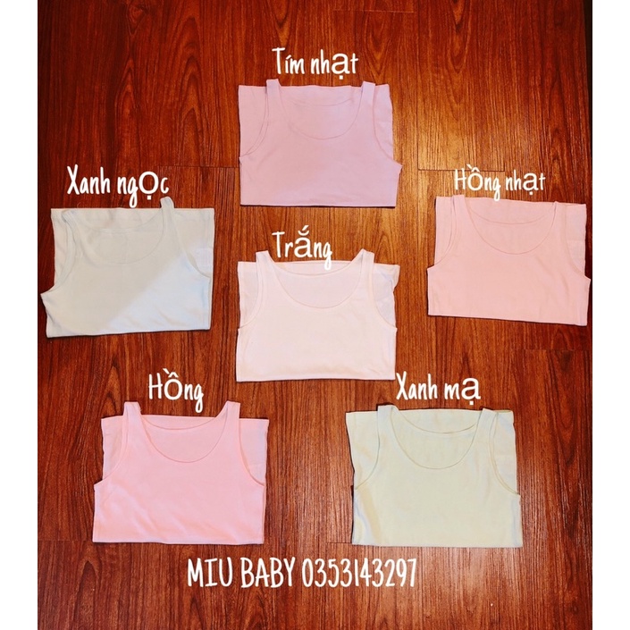 Áo ba lỗ xuất nhật nhiều màu chất cotton bé trai bé gái cực đẹp (sz 100-160)